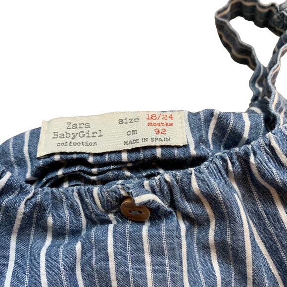 Zara 🐋 Striped Romper - Picture 3 of 7